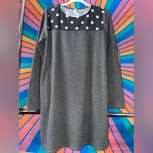 Mts Dresses | Mts Midi Polka Dots White On gray
